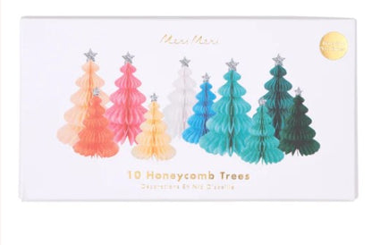 Rainbow Honeycomb Christmas Trees