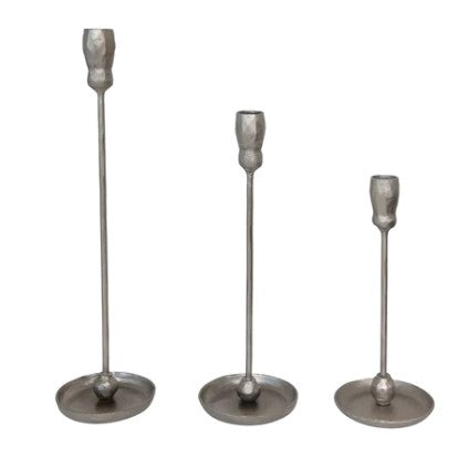 Hammered Metal Taper Holders