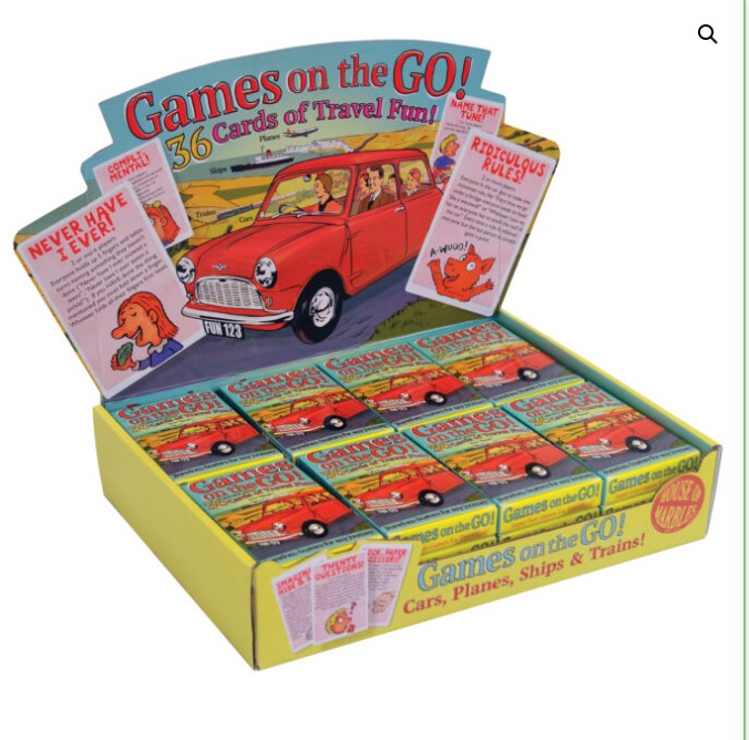 Games on the go 36 cards of travel fun