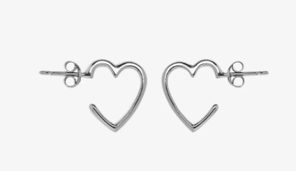 Heart Hoop Earrings