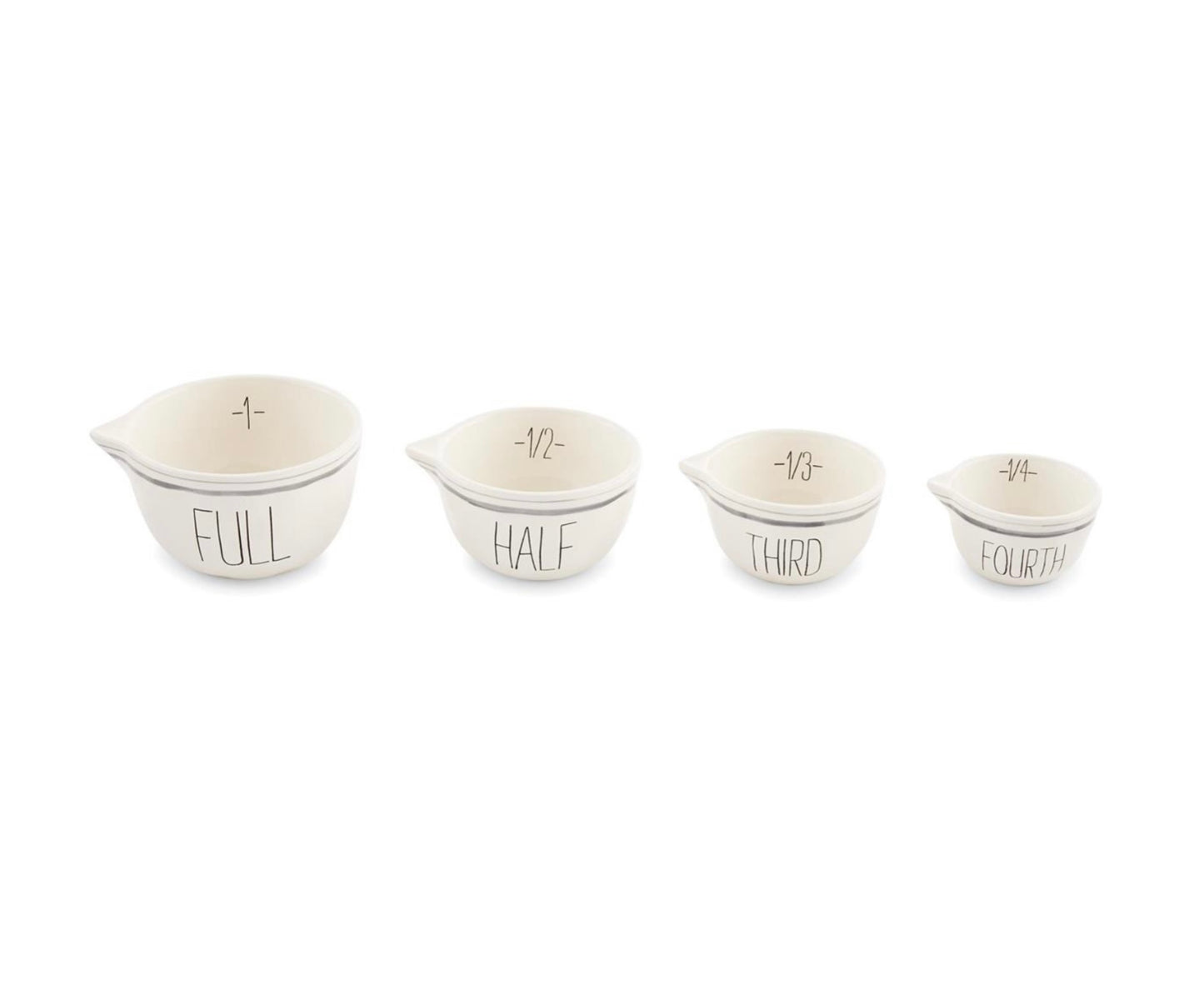 Striped Ceramic Measure Cup Set