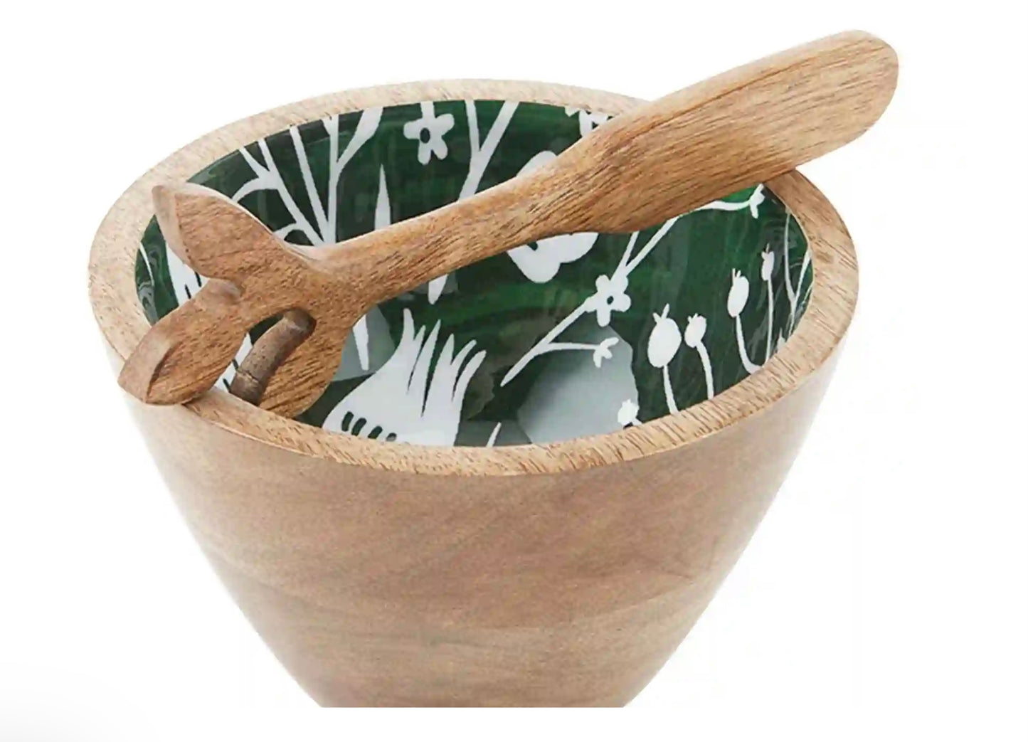 Mango wood dip bowl set/2