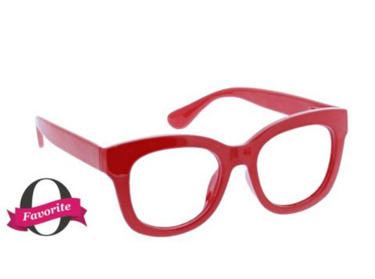 Red Center Stage Blue Light Blocker Readers by Peeperspecs