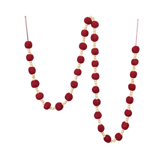 Felted Wool Ball Garland