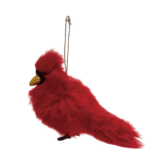 Faux Fur Cardinal Ornament